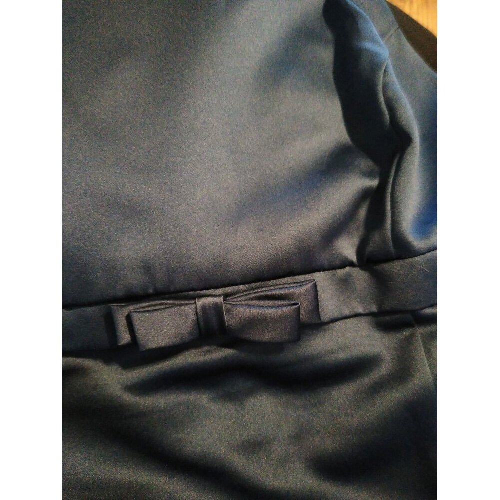 Scott McClintock Women 12 Formal Dress Prom Dark Blue Sleeveless Maxi Bridesmaid - Picture 5 of 8
